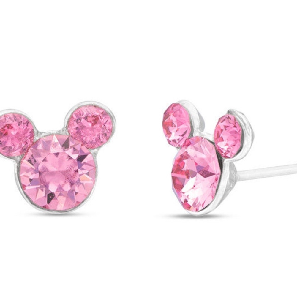 Disney Pink Crystal Mouse Earrings